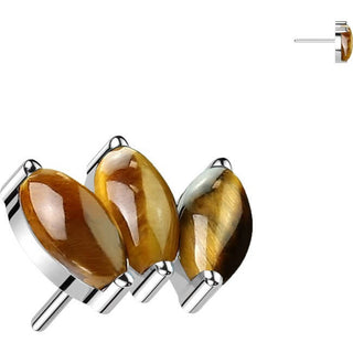 Titanium Top top natural stone marquise cut Push-In