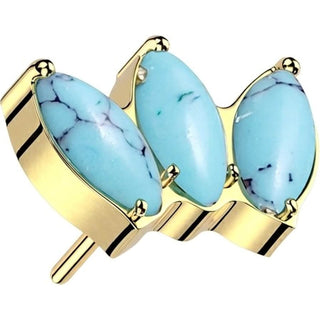 Titanium Top top natural stone marquise cut Push-In