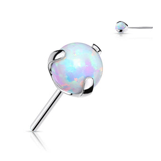 Titanium Top top ball opal claw setting Push-In