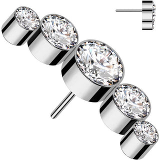Titanium Top top 5 zirconias bezel setting Push-In