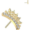 Titanium Top top lined cubic zirconia spider web Push-In
