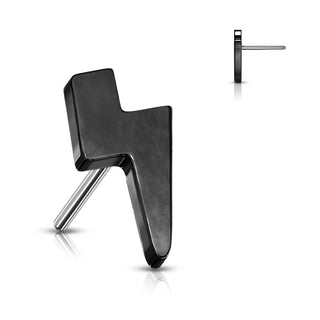 Titanium Top top flat lightening bolt Push-In