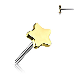Titanium Top Top Flat Star Push-In
