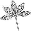 Titanium Top flower marquise cut zirconia Push-In