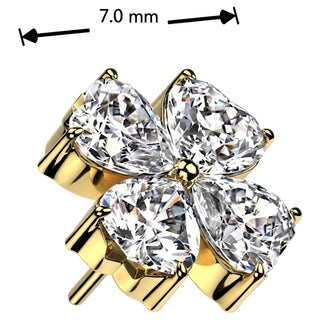 Titanium Top top flower zirconia Push-In