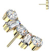 Titanium top zirconia round zirconia baguette cut Push-In