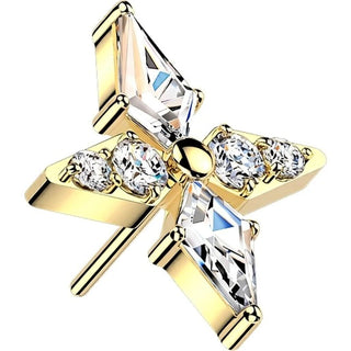 Titanium Top top flower zirconia Push-In