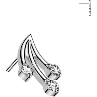 Titanium Top top shooting stars zirconia Push-In