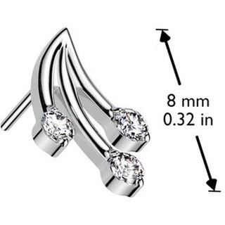 Titane Embout top étoiles filantes zircone Enfoncer