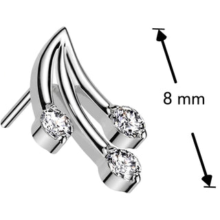 Titanium Top top shooting stars zirconia Push-In