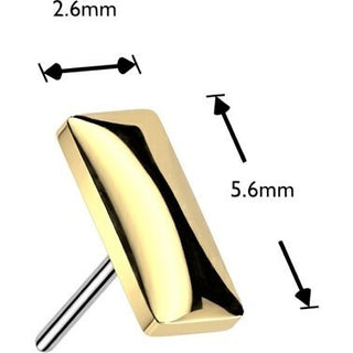 Titanium top rectangle Push-In