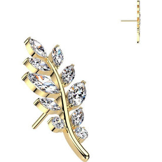 Titanium top olive leaf zirconia Push-In