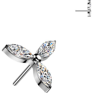 Titanium top flower zirconia Push-In