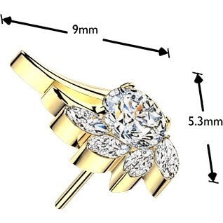 Titanium top angel wing zirconia Push-In