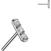 Titanium top bar zirconia Push-In