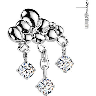 Titanium top rain cloud zirconia Push-In