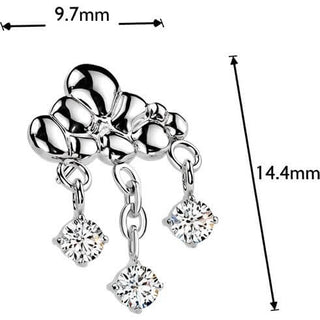 Titanium top rain cloud zirconia Push-In