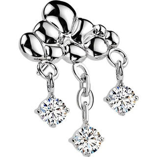 Titanium Top top rain cloud zirconia Push-In
