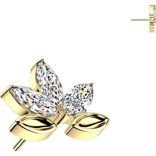Titanium top zirconia marquise cut Push-In
