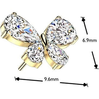 Titanium top butterfly zirconia Push-In