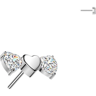 Titanium top hearts zirconia Push-In