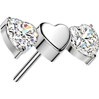 Titanium Top top hearts zirconia Push-In