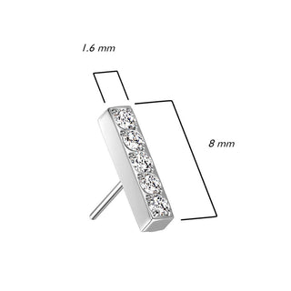 Titanium Top Top Bar Zirconias Push-In