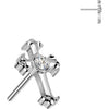 Titanium top celtic cross with zirconia center Push-In