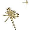 Titanium top nail cross with rose center Push-In