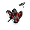 Titanium Top top 4 zirconias marquise cut Push-In