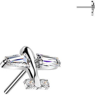 Titanium top zirconia airplane Push-In