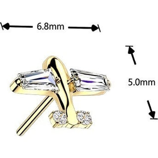 Titanium top zirconia airplane Push-In