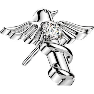 Titanium top bird and round zirconia Push-In