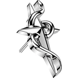 Titanium top snake wrapped star cross Push-In