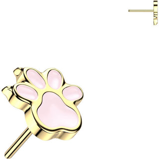 Titanium Top Top Enamel Paw Push-In