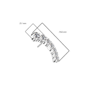 Titanium Top Top Arc Shape Zirconia Push-In