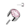 Titanium Top top zirconia opal bezel setting Push-In