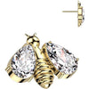 Titanium Top top bee with zirconia wings Push-In