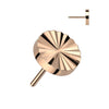 Titanium Top Top Round Diamond Cut Push-In