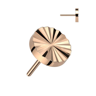 Titanium Top Top Round Diamond Cut Push-In