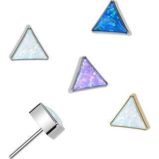 Titanium Top top triangle bezel setting opal Push-In
