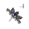 Titanium Top Top Lotus Flower Zirconia Push-In