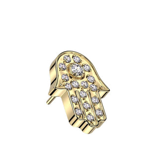 Top Top Hamsa Zirconia Push-In