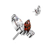Titanium Top top marquise cut zirconias Push-In