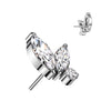 Titanium Top top marquise cut zirconias Push-In