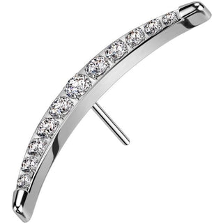 Top Top Moon Zirconia Push-In