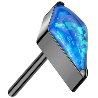 Titanium Top top diamond shaped opal zirconia Push-In