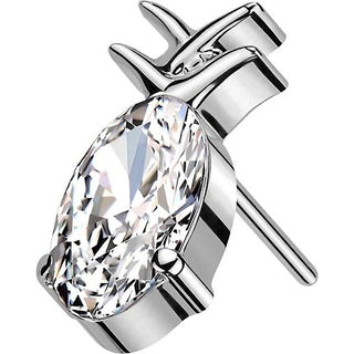 Top Top Pineapple Zirconia Push-In