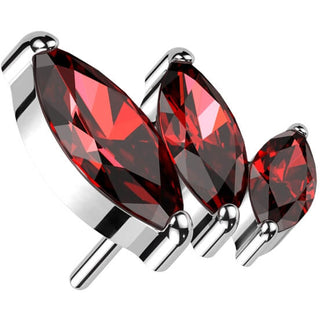 Titanium Top top marquise cut zirconia Push-In
