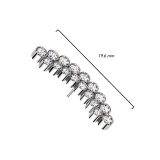 Top top curved zirconias bezel setting Push-In